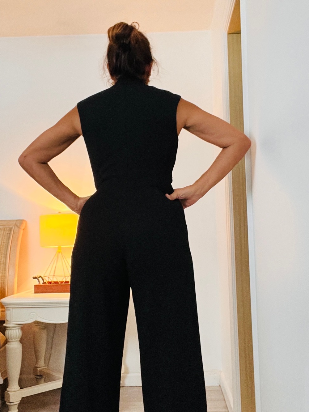 Calvin Klein Jumpsuit - Black V-Neck zipper back - Picture 4 of 8